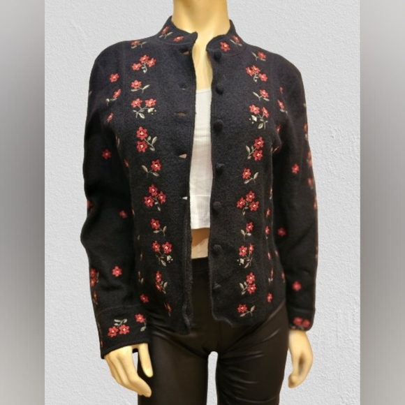 Talbots Vintage Embroidered Cardigan Sweater Size Small NWT - Picture 8 of 16